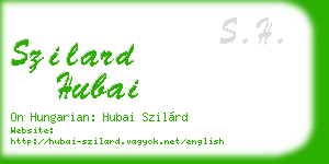 szilard hubai business card