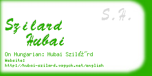 szilard hubai business card